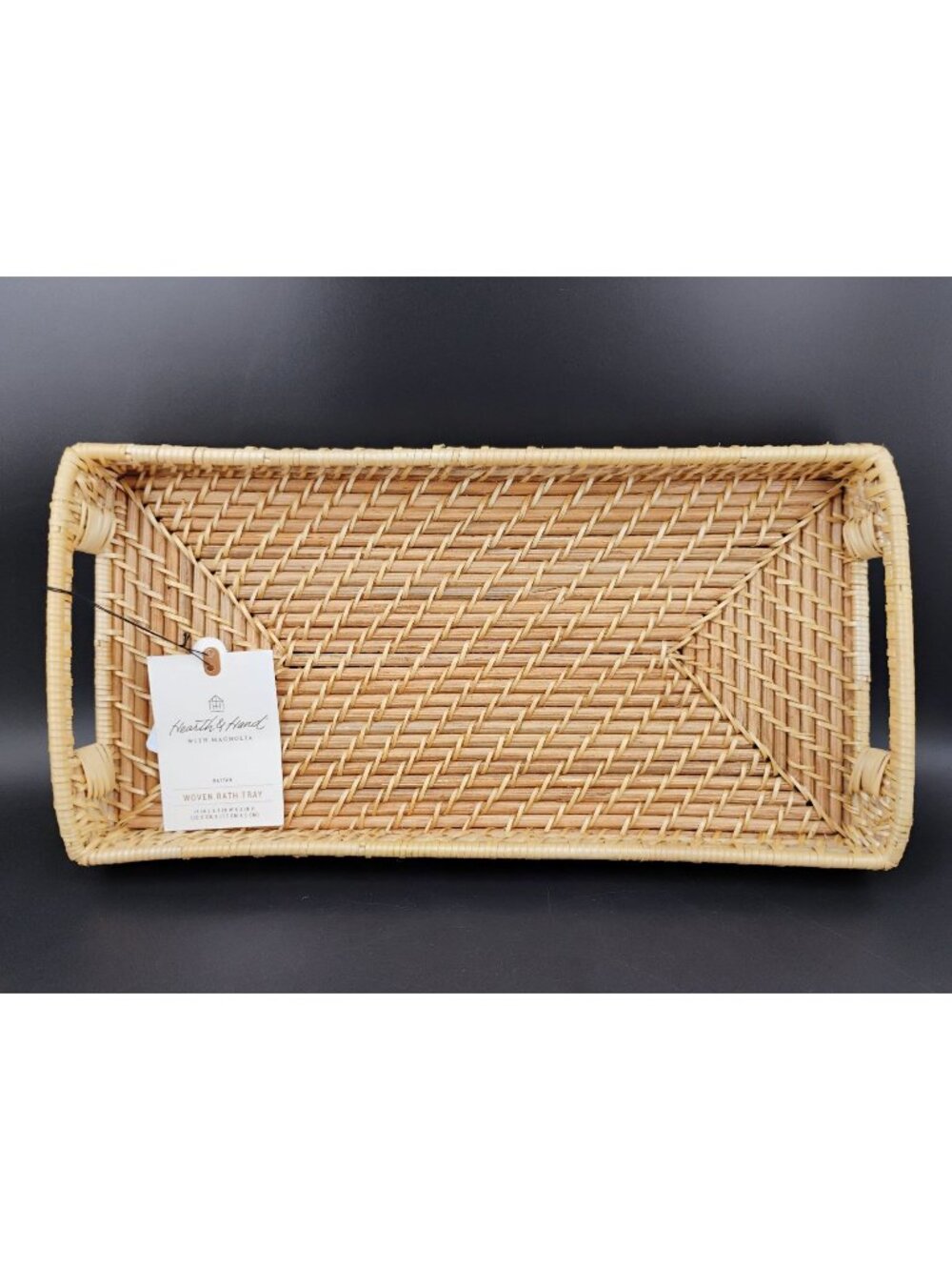 Hearth & Hand With Magnolia Woven Rattan Bath Tray